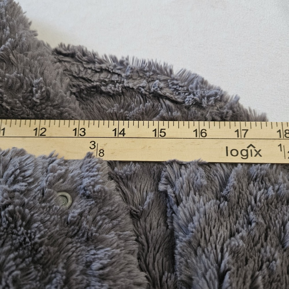 Patagonia Los Gatos Fleece Womens XL Grey Wavy Textured Mock Neck Gorpcore Cozy - Picture 5 of 15